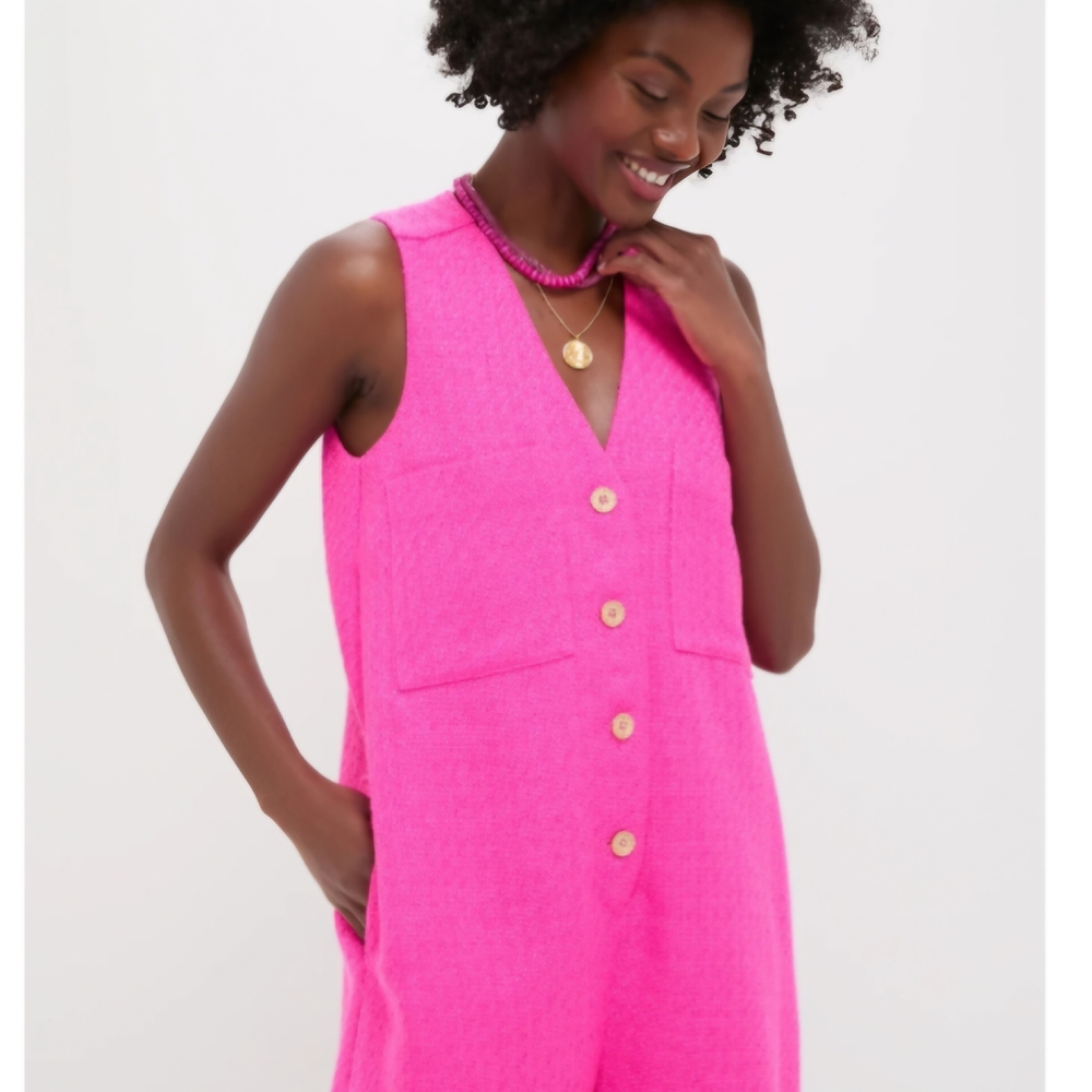Tuckernuck Bright Pink Sleeveless Romper